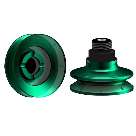 Fipa Bellows vacuum cup diam. 53 mm, Monoflex green 50 Degrees, fitting G3/8-male 22.053.261.22